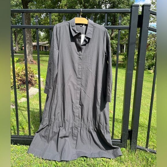 COS Gathered Hem Shirt Dress NWT - Picture 5 of 13